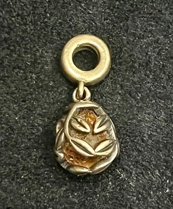 Authentic Pandora  Laurel Leaves Champagne CZ Dangle Silver #791407CCZ Retired - Picture 1 of 5