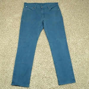 Pantalones elásticos Levis Jeans para hombre 38x34 turquesa calce ajustado altura baja con cremallera mosca - Imagen 1 de 13