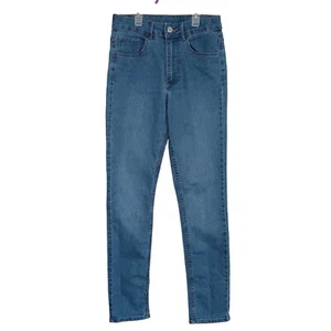 Pantalones de mezclilla para mujer talla 27 color azul ajustados al tobillo cintura alta y elásticos - Imagen 1 de 9