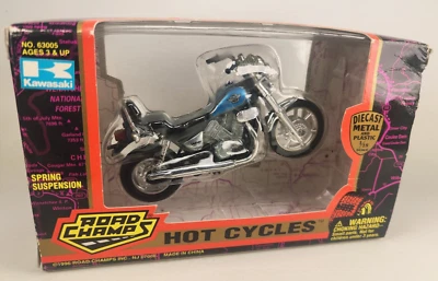 Vintage 1996 ROAD CHAMPS - HOT CYCLE - 1:18 Scale Diecast Dirt Bike original box - Image 1 of 4