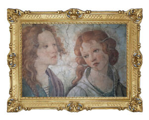 Quadro su Tela Stupendo Antico Foglio Quadro 90x70cm Botticelli, Venere E Th