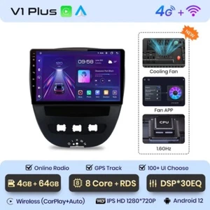 Autoradio Per Peugeot 107-Toyota Aygo-Citroen C1 2005-2014 4G+64GB CarPlay - Foto 1 di 9