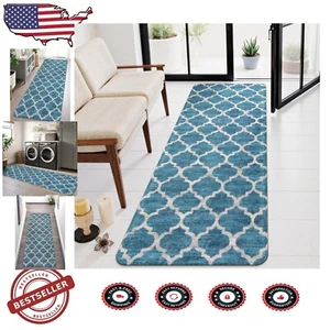Soft Faux Wool 2' X 6' Runner Rug - Stylish Non-Slip Kitchen & Bathroom Option - Picture 1 of 9