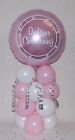  CHRISTENING GIRL -  PINK - FOIL -  BALLOON DISPLAY - TABLE CENTREPIECE