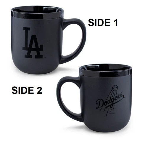 Los Angeles Dodgers 17oz Matte Black Coffee Mug [NEW] MLB Tea Cup Hot Tumbler Cover