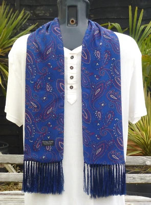 Vintage TOOTAL Scarf Cravat Goodwood Dapper Neckwear Mod Indie Scooter Ascot - Image 1 of 4
