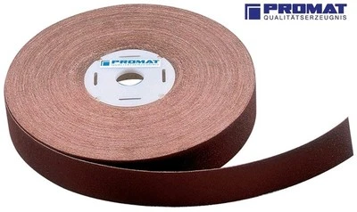 PROMAT Schleifgewebe Sparrolle Körnung 40-400 grob 50m 40mm Metallverarbeitung