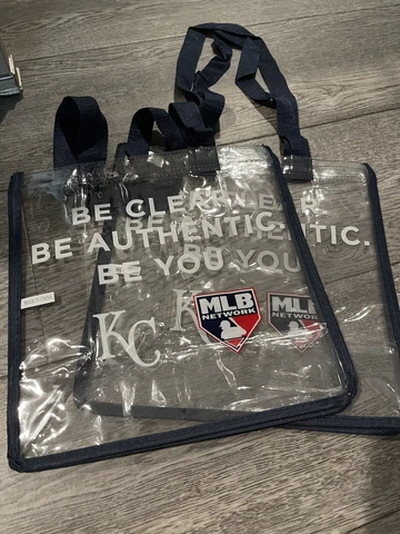 (2) KANSAS CITY ROYALS CLEAR TOTE BAG MLB NETWORK SGA 7/23/2022 Cover