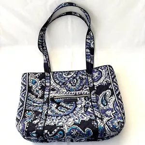 Borsa Vera Bradley Deep Night Paisley iconica piccola Vera trapuntata - Foto 1 di 8