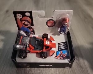 Nintendo Super Mario Bros Movie Pull Back Toy Racer Kart Mario Figure 2023 Jakks