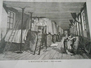 Gravure 1874 - La Manufacture des Tabacs Dépôt des Masses - Picture 1 of 1