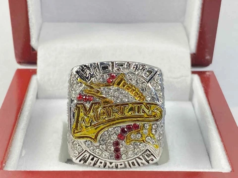 Florida Marlins Championship Ring - 2003 World Series Ring - Josh Beckett - Box Cover