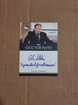 DOCTOR WHO SERIES 1-4 TRADING AUTOGRAPH CARD COLIN STINTON AS PRESIDENT OF USA , - Image 1 of 2