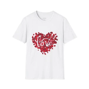 Love Heart T-Shirt - Cute Valentine's Day Tee, Unisex Softstyle Shirt, Love - Picture 1 of 65