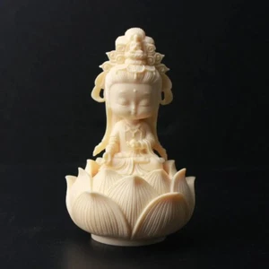 Resin Lotus Guanyin Statue Buddhistische Figur verblasst nie glatt zur Dekoration - Bild 1 von 24