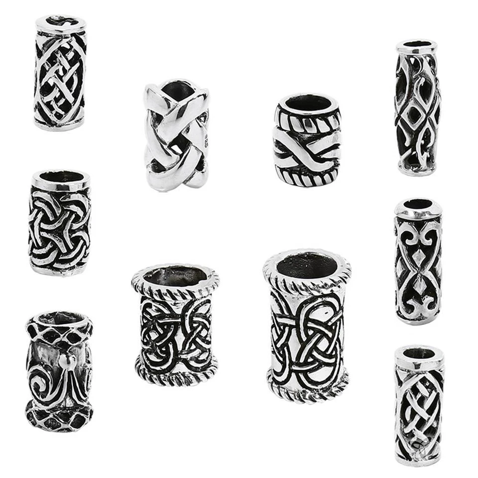 925 STERLING SILBER Bartschmuck Bartperle Bead Mittelalter Keltisch Wikinger TOP - Bild 1 von 1