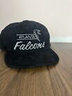 Vintage Atlanta Falcons Corduroy Hat Snapback NFL Black Annco