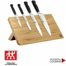 Zwilling ceppo bamboo magnetico con 4 coltelli cucina cuoco professionali