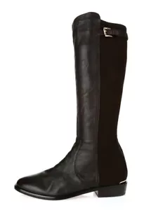 Women's COACH Lilac Brown Leather Knee High tall Pull on Boots Size 7 B $398 - Picture 1 of 6