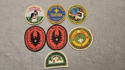 Lot of 7 Vintage Middle Tennessee Council and District Event Patches - Image 1 of 2
