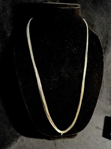 925 Sterling Silver 24” Handmade Liquid Silver 10 Strand Necklace 16g - Picture 1 of 8