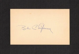 Bob Chipman Original Signed Autograph 3x5 Index Card Chicago Cubs - Picture 1 of 1