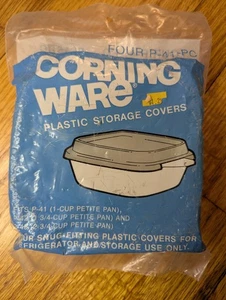 Corning Ware Plastic Storage Covers Set Of 4 Vintage - Picture 1 of 3