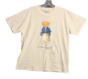 Authentisches Polo by Ralph Lauren – cremefarbenes Damen-T-Shirt Größe Large schmale Passform - Bild 1 von 6