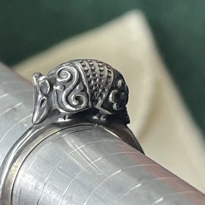 Retired James Avery Armadillo Stacking Ring - Sterling Silver Size 6 - Image 1 of 4
