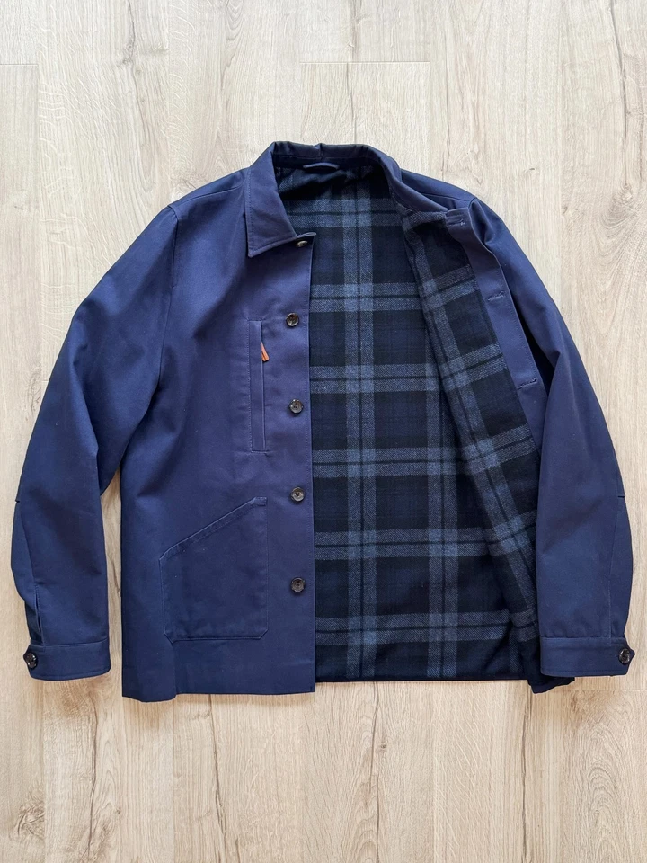 Chaqueta de trabajo hecha a mano - Hecha a medida en Munich - Sarga de algodón, forrada Foto 1 de 4