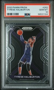 2020 Panini Prizm Tyrese Haliburton 262 PSA 10 GEM MINT Pacers - Foto 1 di 2