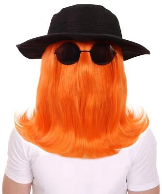 HPO | Cousin Creature Wig | Shoulder Length Wig with Hat and Glasses,HM-1383 - Image 1 of 4