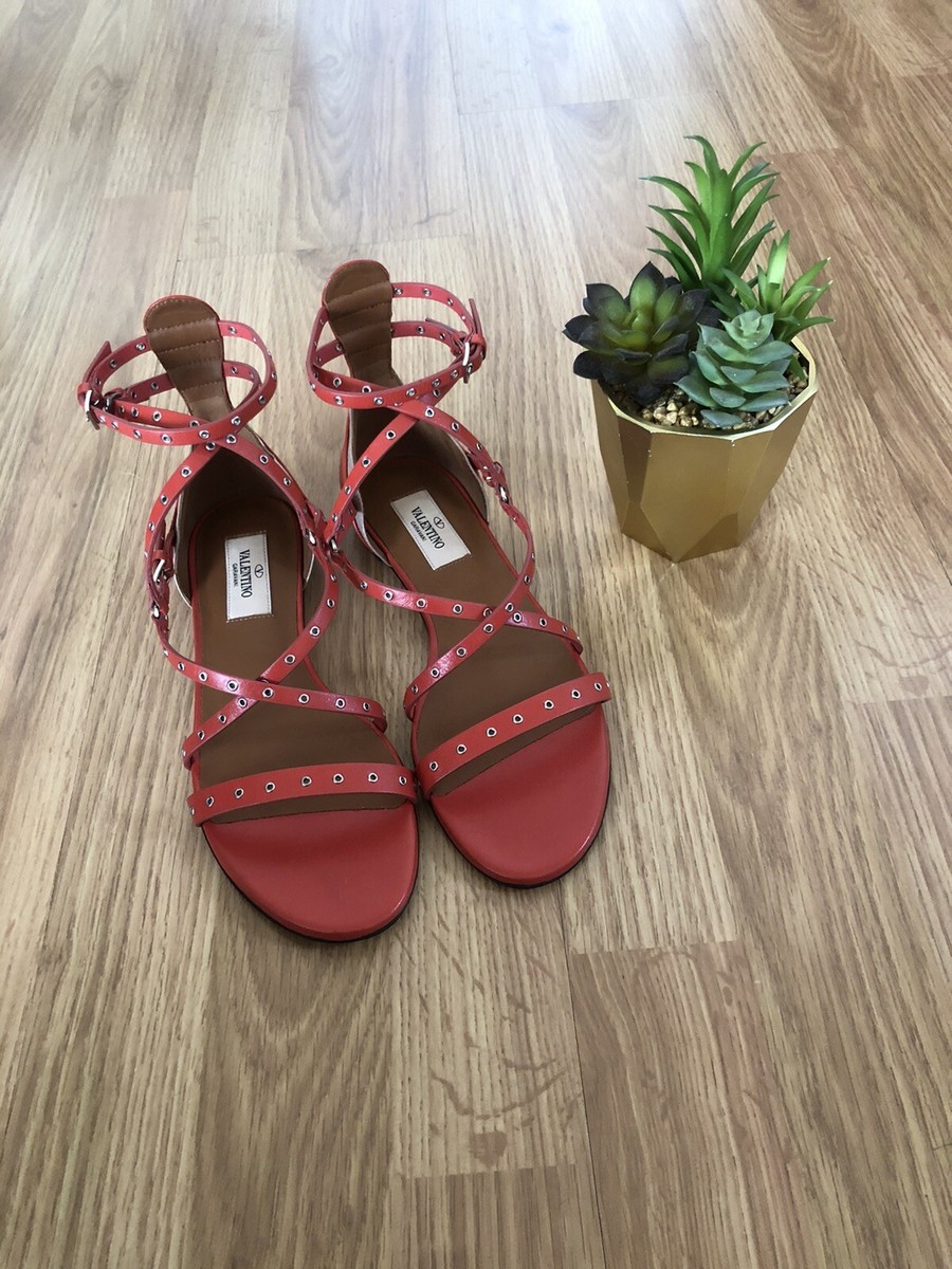 VALENTINO ミックスツイード スタッズ キュロット レッド 36 VALENTINO ミックスツイード スタッズ キュロット レッド 36