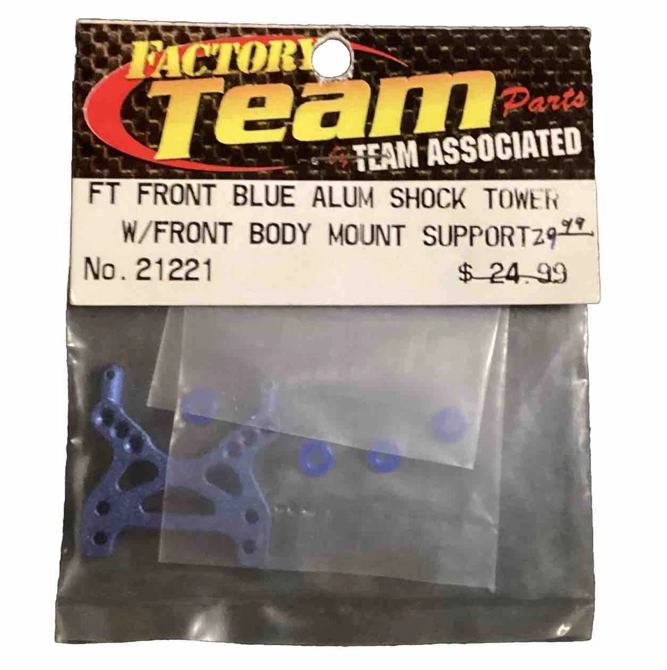 team associated Front Blue Aluminum Shock Tower  W Body Mount Support NewInpack - Image 1 of 1