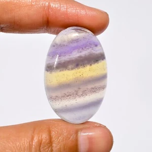 48.50 Cts Natural Brazilian Fluorite Oval Cabochon Loose Gemstone 35X23X7 mm - Picture 1 of 6