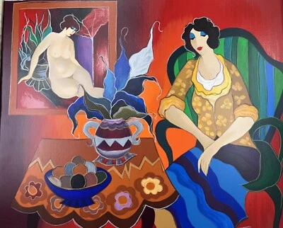 Itzchak Tarkay Signed Limited Edition Original Serigraph Tranquility 19x24” - Image 1 of 4