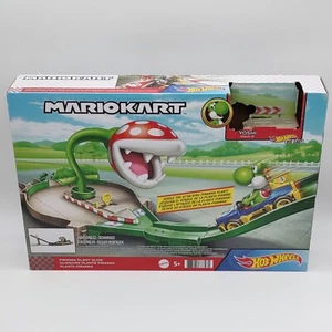 Mattel Hot Wheels Mario Kart Piranha Plant Slide Track Set ~ Scatola grezza ~ Senza auto - Foto 1 di 9