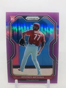 2021 Panini Prizm Adonis Medina Rookie Card Purple Philadelphia Phillies #56 - Picture 1 of 2