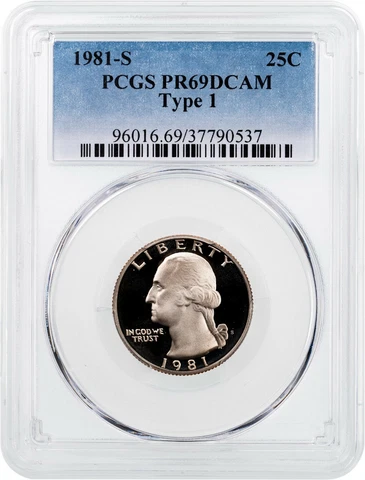 1981-S Washington Quarter PCGS PR69DCAM Cover
