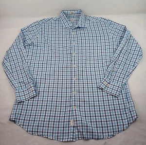 Peter Millar Hemd Größe XL Herren Langarm blau kariert kariert Freizeit Knopfleiste  - Bild 1 von 10