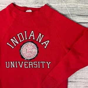 Vintage 1980s Indiana University College Crewneck size YOUTH Medium - Picture 1 of 6