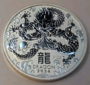 2024 Australia Year of the Dragon 50 Cents 1/2oz Silver Coin .9999 Ag - Imagen 1 de 7