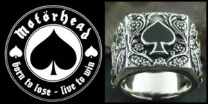 **NEW SALE**LEMMY MOTORHEAD ACE OF SPADES RING! FREE BLACK RING BAG! - Picture 1 of 12