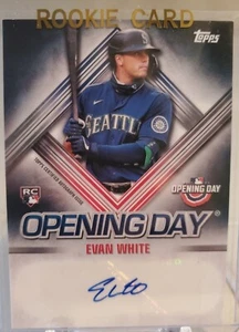2021 Topps EVAN WHITE Opening Day #ODA-EW RC Auto Autograph Card Mariners SP - Picture 1 of 2