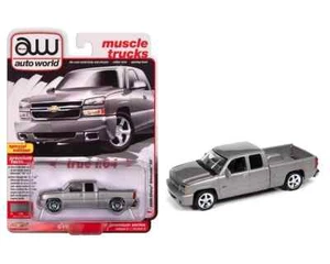 2006 CHEVROLET SILVERADO SS PICKUP SILVER BIRCH 1/64 AUTO WORLD 64462-AWSP163-A - Picture 1 of 1