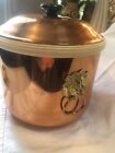 VTG  MCM Copper craft Guild Taunton Mass Copper Ice Bucket With Brass Lion Head
