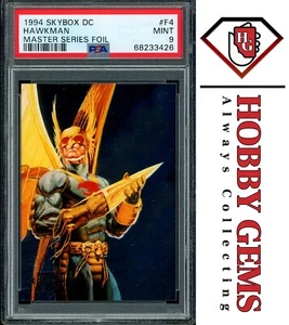 HAWKMAN PSA 9 1994 Skybox DC Master Series Foil #F4 - Picture 1 of 2