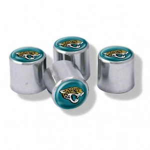 Chrome Plastic Football Jacksonville Jaguars Tire Valve Stem cap Covers 4 Pc set - Picture 1 of 1