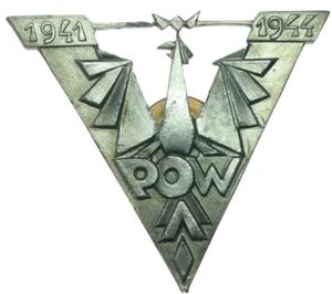 547 WW2 POLISH BADGE POWN ORGANIZATION FOR INDEPENDENCE FIGHT IN FRANCE POLAND - Picture 1 of 1