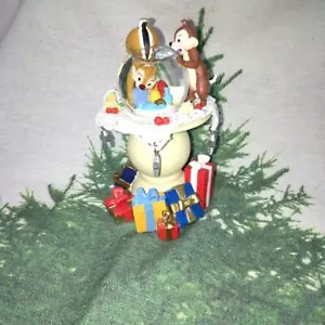 Rare Disney Store Chip & Dale Snow Globe Debut 75th Anniversary (No Box) - Picture 1 of 7